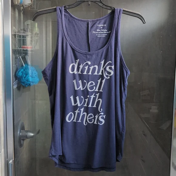 Torrid Drinks Well With Others Slim Fit Tank - Picture 4 of 9